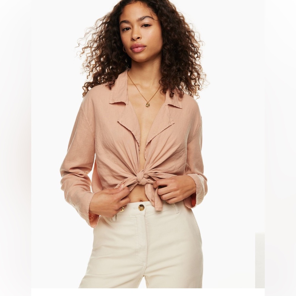 Aritzia Wilfred Free Apertif linen top